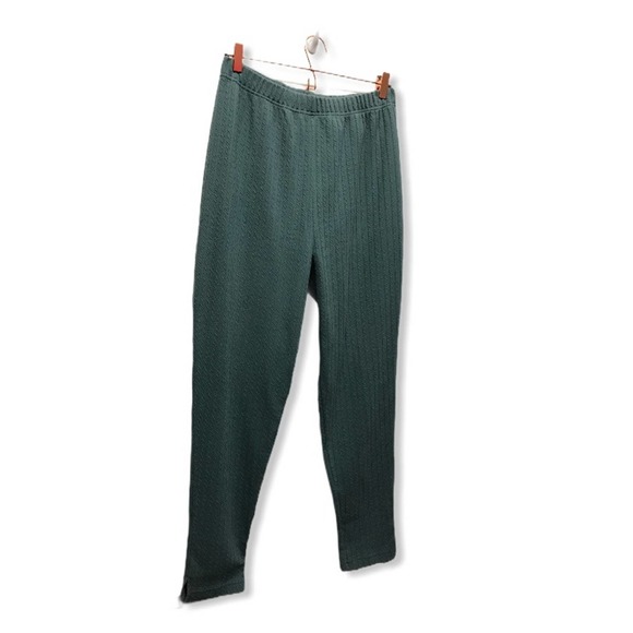 Vintage Towerhill | Teal Textured High Rise Pants - Picture 2 of 7